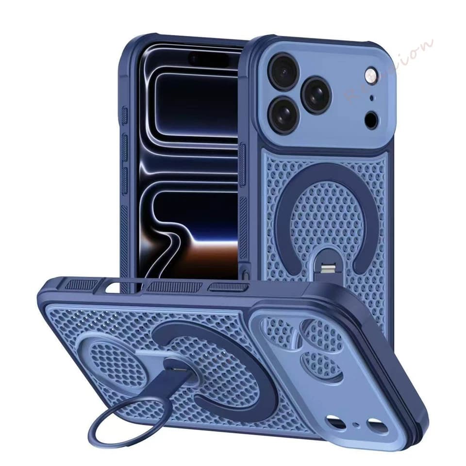 Custodia Magnetica Dissipazione Calore per iPhone 17 Air 11 12 13 14 15 16 Pro Max Plus con Supporto Magsafe Antiurto