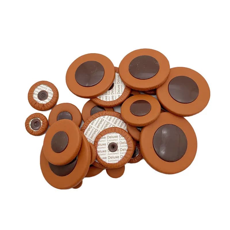 ‌Professional Alto Saxophone Pads - Genuine Leather E-Flat Key Repair Pads, Brown Replacement Pads for Sax‌