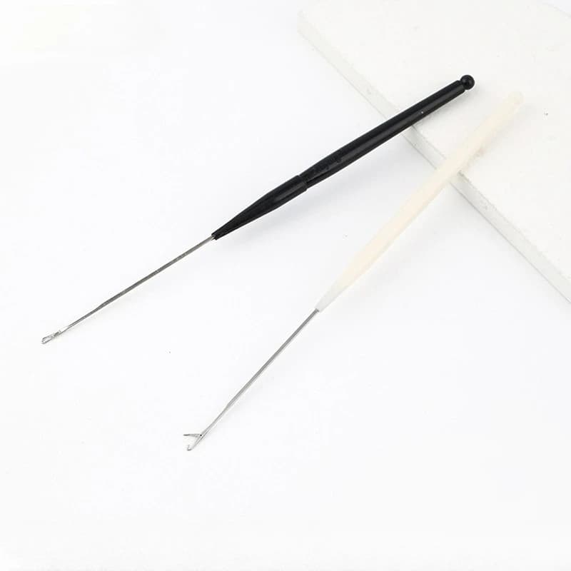 1 pz Ago Uncinetto in Micro Plastica per Intrecciare Capelli, Extension, Dreadlock e Realizzazione Parrucche - Strumento per Cucito