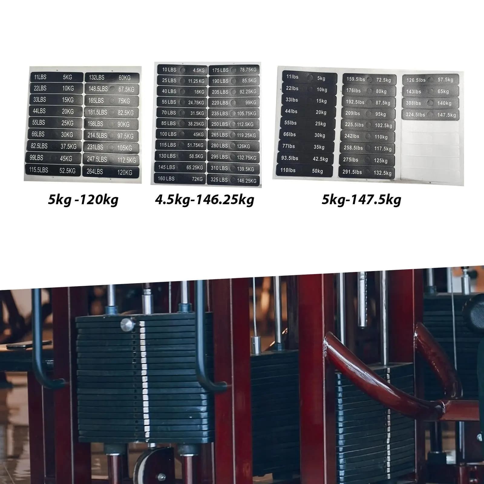 Labels for Weights, Weight Plate Stickers, Gym Equipment Labels, Gym, Fitness