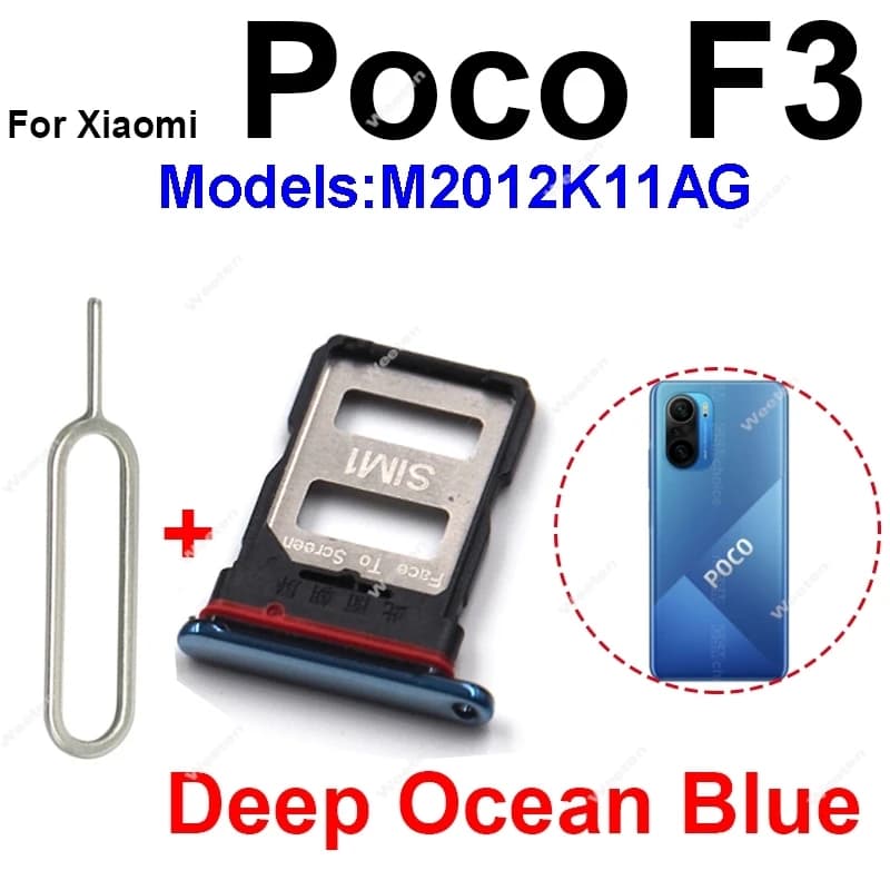 Per Xiaomi POCO X3 Pro X3 NFC X3 F3 GT SIM Card Lettore di schede di memoria Supporto Sim Card Vassoio Adattatore Presa Parti di riparazione di ricambio