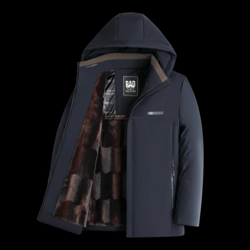 Men's Winter Warm Jacket Men's Wool Cotton Lining Thick Hooded Casual Cotton Jacket Sportswear Plus Size Sweatshirt