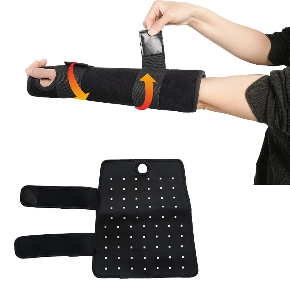 660nm 850nm Tappetino per terapia della luce a infrarossi rossa LED Assistenza sanitaria per il corpo per tutore da polso Schiena Ginocchio Mani Piedi Sollievo Cintura avvolgente riscaldante