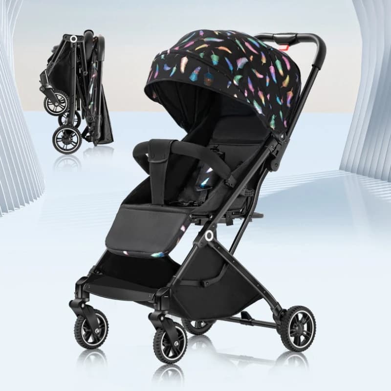 Passeggino di lusso Carrozzina per bambini Passeggino pieghevole da viaggio leggero