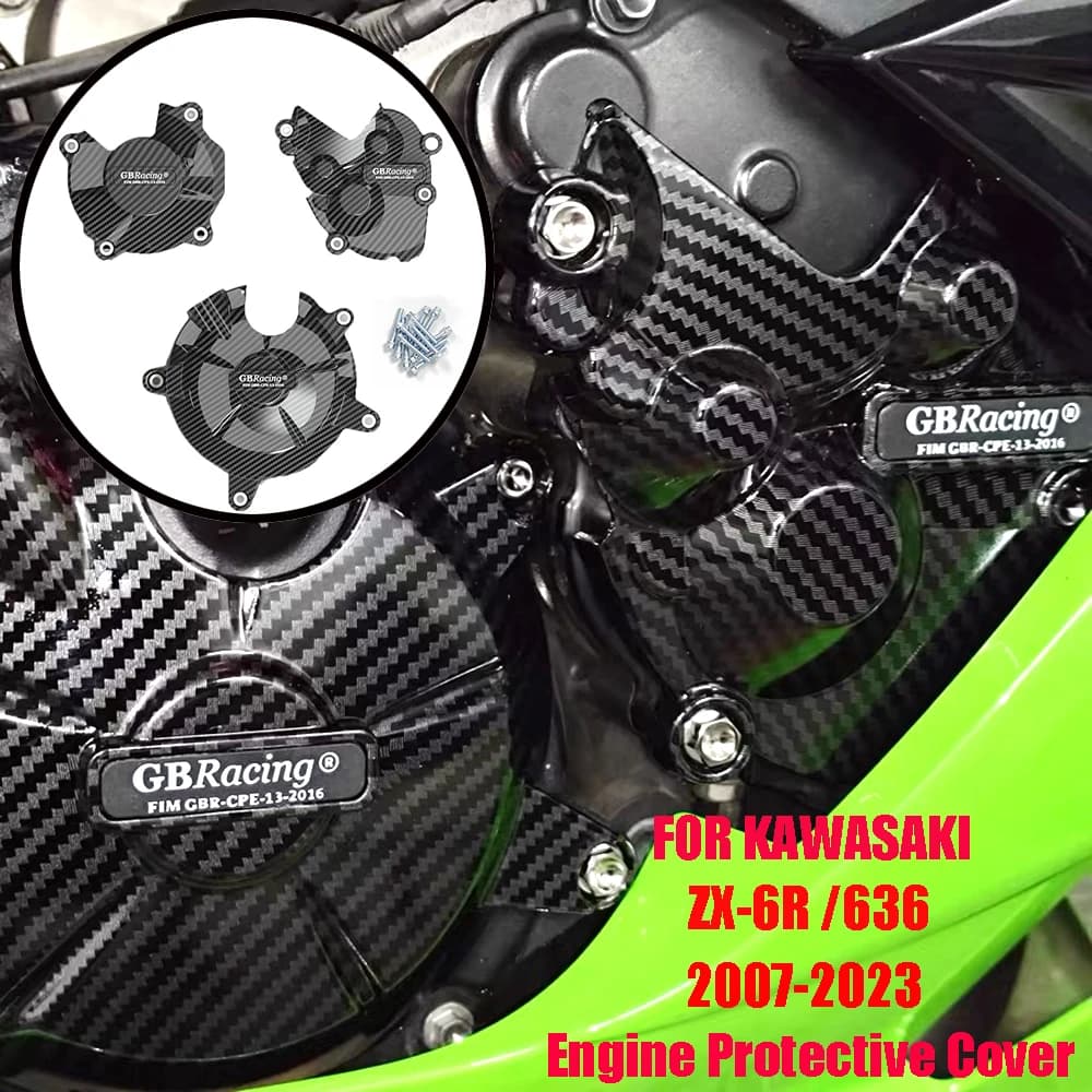GB Racing Motore Proteggi Copertura ZX6R ZX636 2007-2024 Per KAWASAKI ZX-6R Moto Alternatore Frizione Coperchio di Protezione Accessori