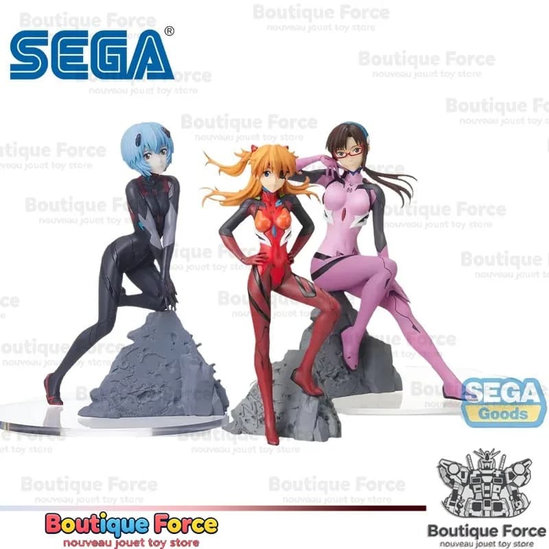 SEGA EVANGELION Asuka Langley Soryu Ayanami Rei Action Figure Ufficiale, Modellino da Collezione Anime per Adulti e Bambini, Idea Regalo