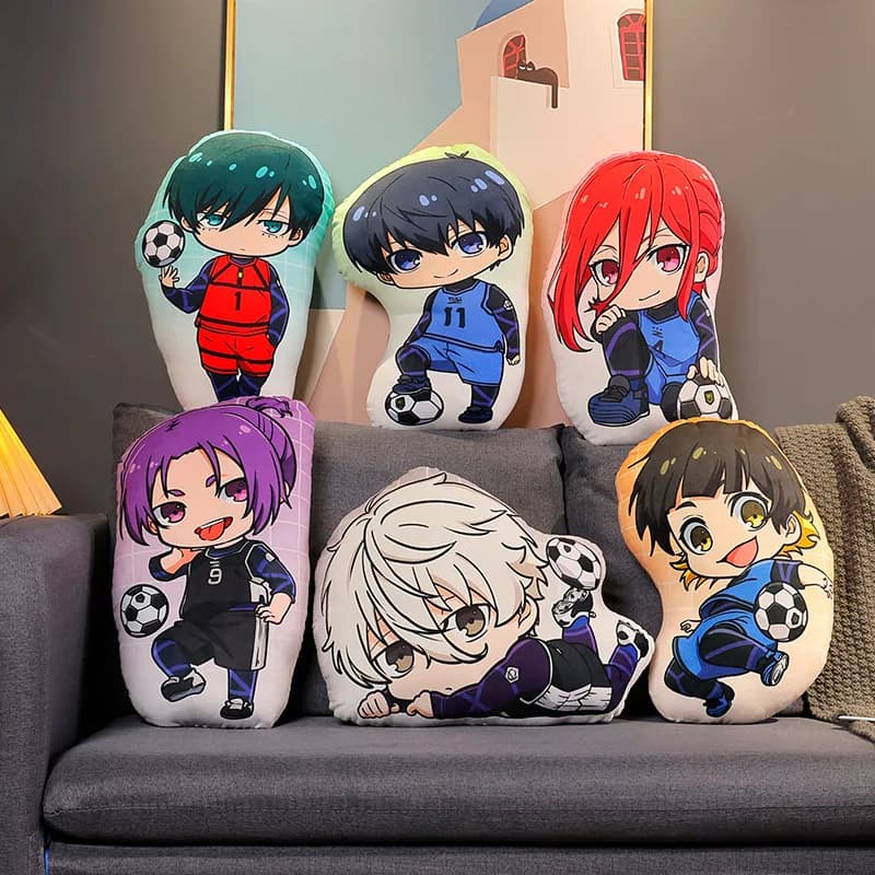 45cm Cute BLUE LOCK Toy Double-sided Printed Pillow Isagi Yoichi Chigiri Hyoma ITOSHIRIN Seishiro Nagi Anime Cushion