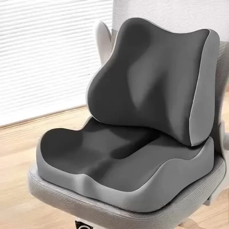 Cuscino di supporto lombare ergonomico da 2 pezzi/set per sedia da auto e da ufficio - Cuscino per schienale in memory foam Sollievo dal dolore e comfort