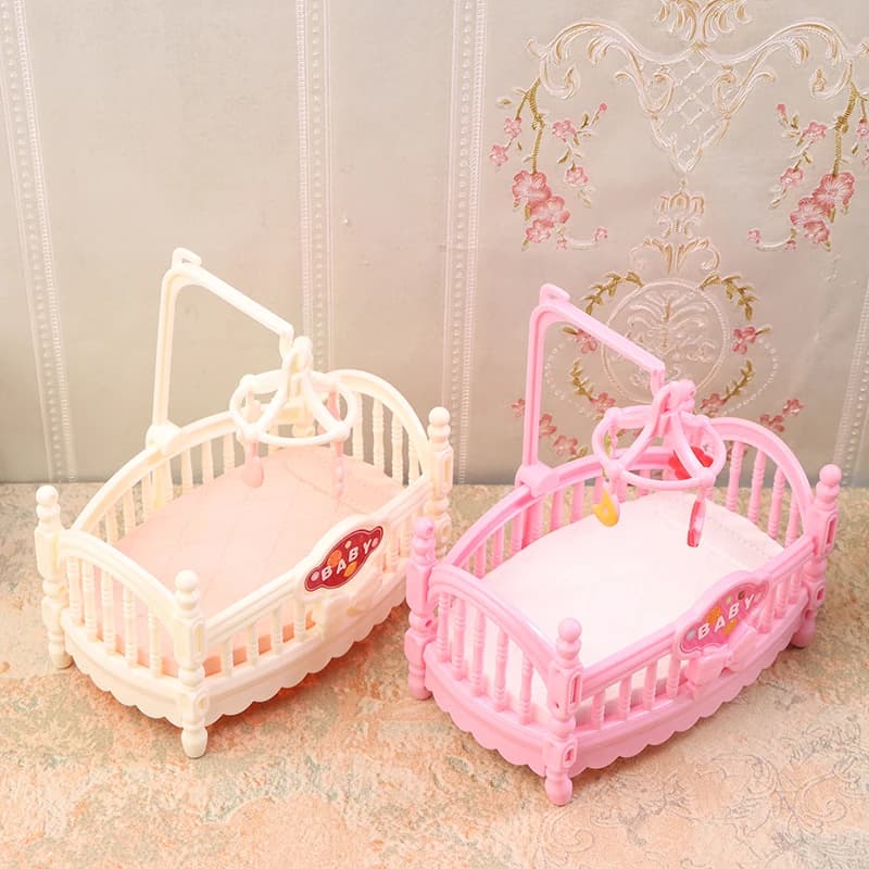1/12 Simulazione di casa delle bambole Mini culla Lettino Modello Casa delle bambole Camera da letto Mobili Decorazione Accessori per casa delle bambole