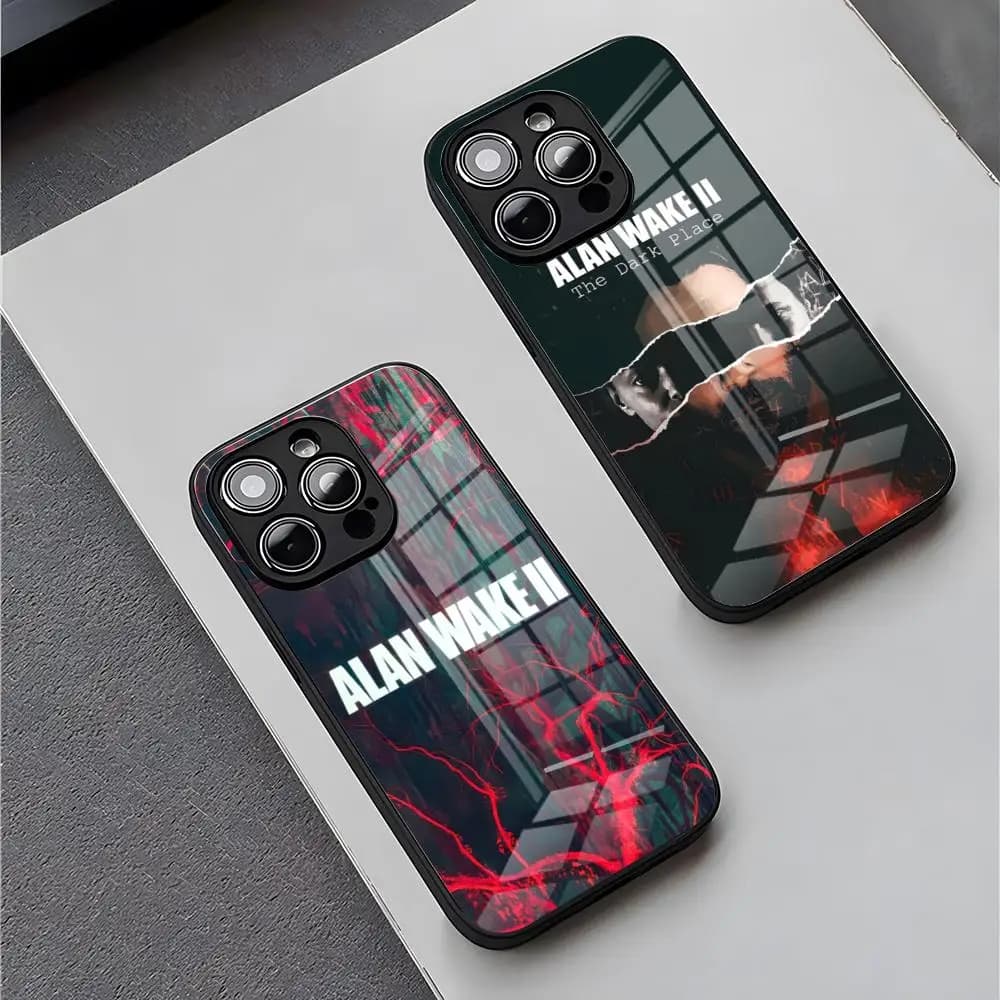 A-Alan Wake Game Phone Case For IPhone 15 Pro Max 14 Plus 17 Pro Max 12 11 13 X XR XS 16 Plus Air SE Glass Cover