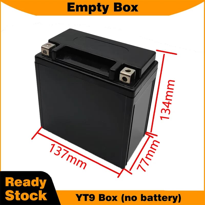 YT9 Scatola vuota in plastica per pacco batteria fai da te 12V 18650 32650 scatola vuota in plastica per avviamento nero con terminale per connessione