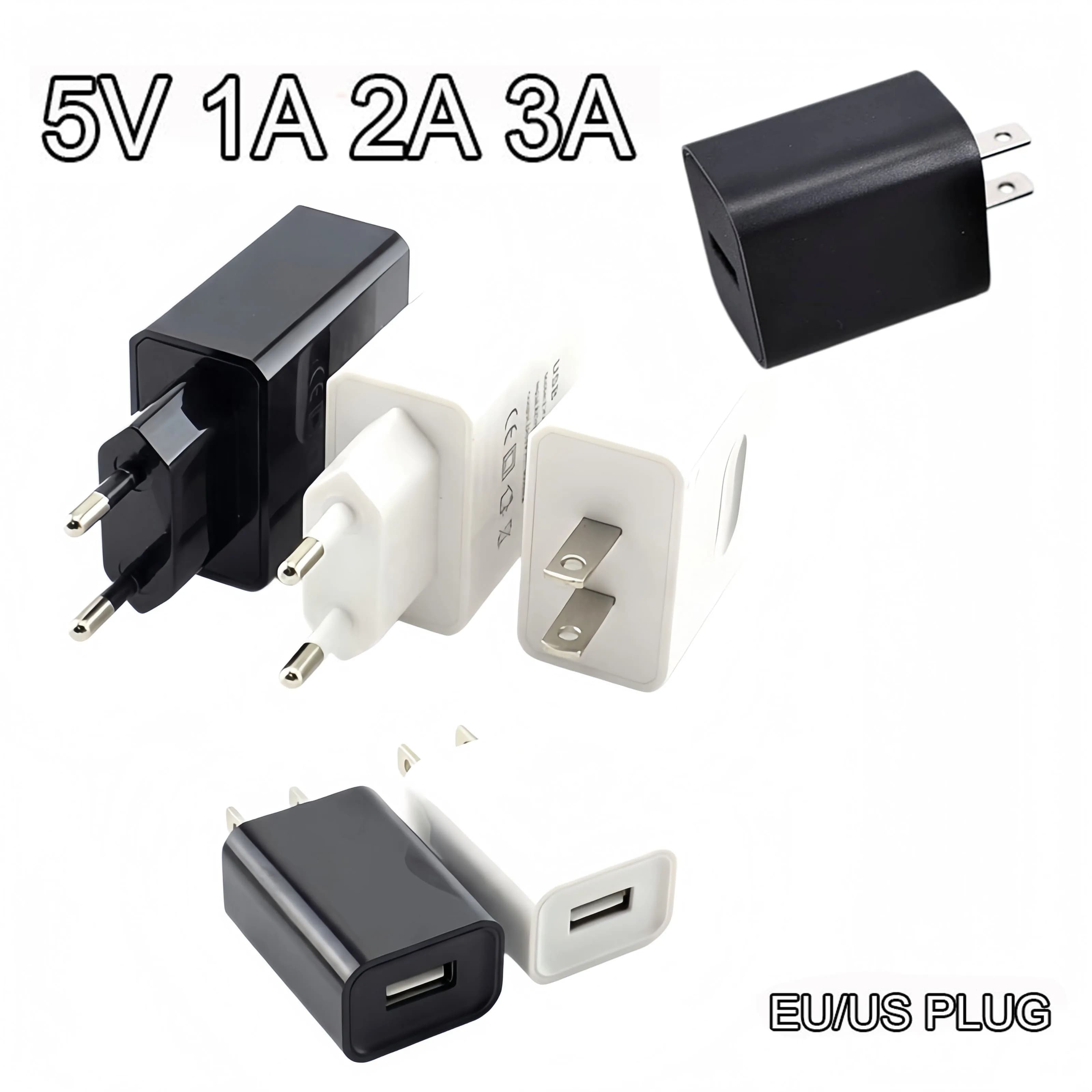 5V 1A 2A 3A adattatore USB da viaggio caricatore del telefono adattatore di alimentazione caricatore da tavolo da parete Power Bank spina ue/usa portatile