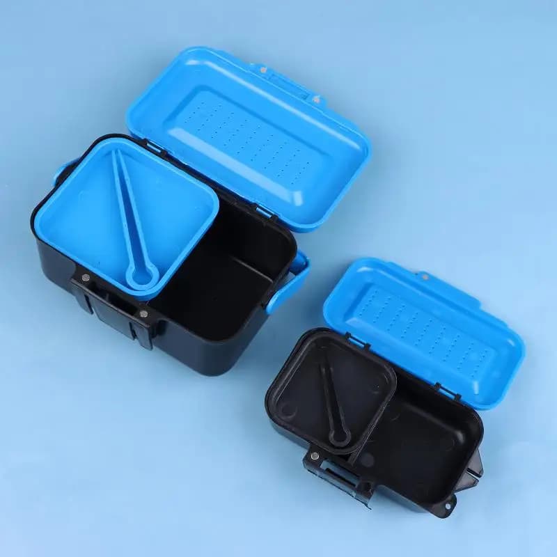 Scatola Portatile per Esche da Pesca, Contenitore per Esche Vive, Ami e Verme, Custodia da Cintura per Attrezzatura da Pesca, Scatola per Esche da Pesca per Esterni