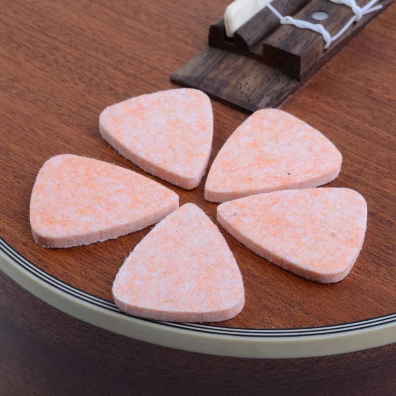 100Pcs Ukulele Felt Picks Personalized For Sale 3.0 mm Soft And Hard Ukuele Plectrums Grey/Orange