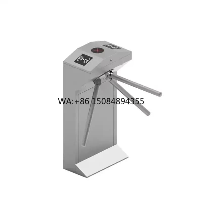 Semi-Auto Waist High Tripod Turnstile QR Code & Coin Access Control System for Scenic Spot Ticket System