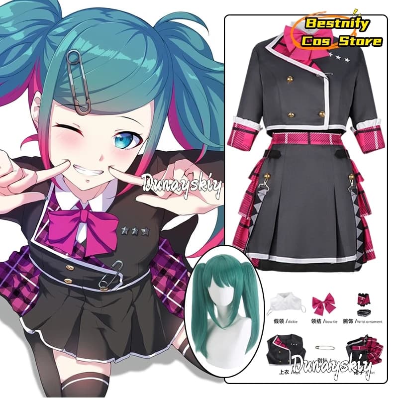 Anime Gioco Progetto Sekai Cosplay Mikuuu Jirai Kei Costume JK Uniformi scolastiche Abiti da donna Travestimento di Halloween per ragazze adulte
