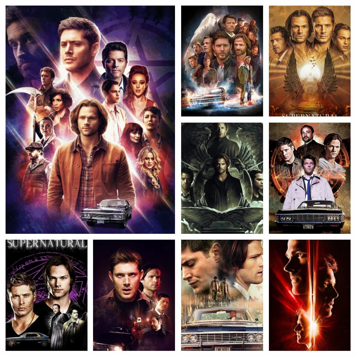 Supernatural TV Series Diamond Painting American Film Actor jennes kit punto croce ricamo immagine mosaico Home Decor