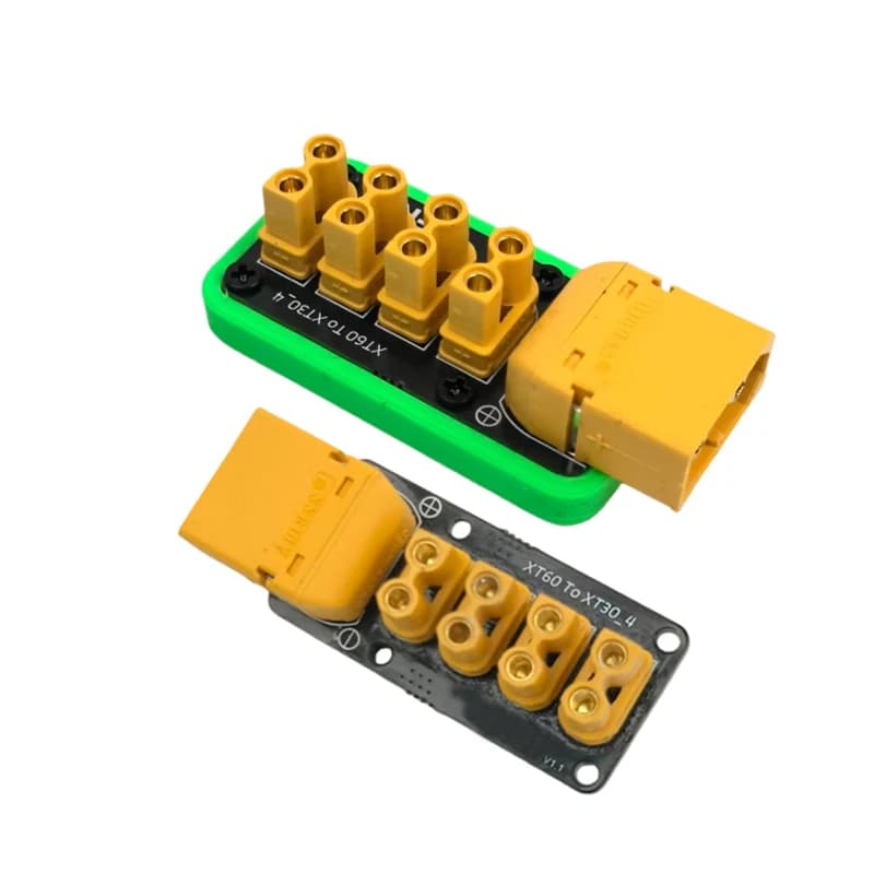 1PCS 60A XT60 to XT30 4-Channel Power Distribution Board Large Current XT30 Port Splitter PDB Module for RC Drone/Car/Robot/Boat