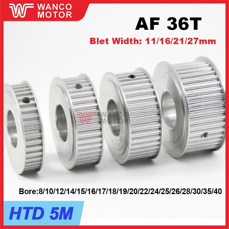 Puleggia di Sincronizzazione HTD 5M 36 Denti Tipo AF, Ruota Sincrona 5M per Larghezza Cinghia 10/15/20/25mm, Foro 8mm-40mm, Passo 5mm