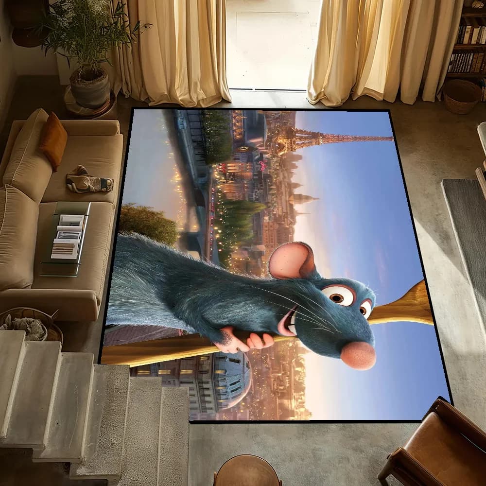 Film dei cartoni animati Ratatouille tappeto Comodino Cucina Bagno Soggiorno Casa Camera da letto Tappetino Zerbino Grande tappeto Decorazione