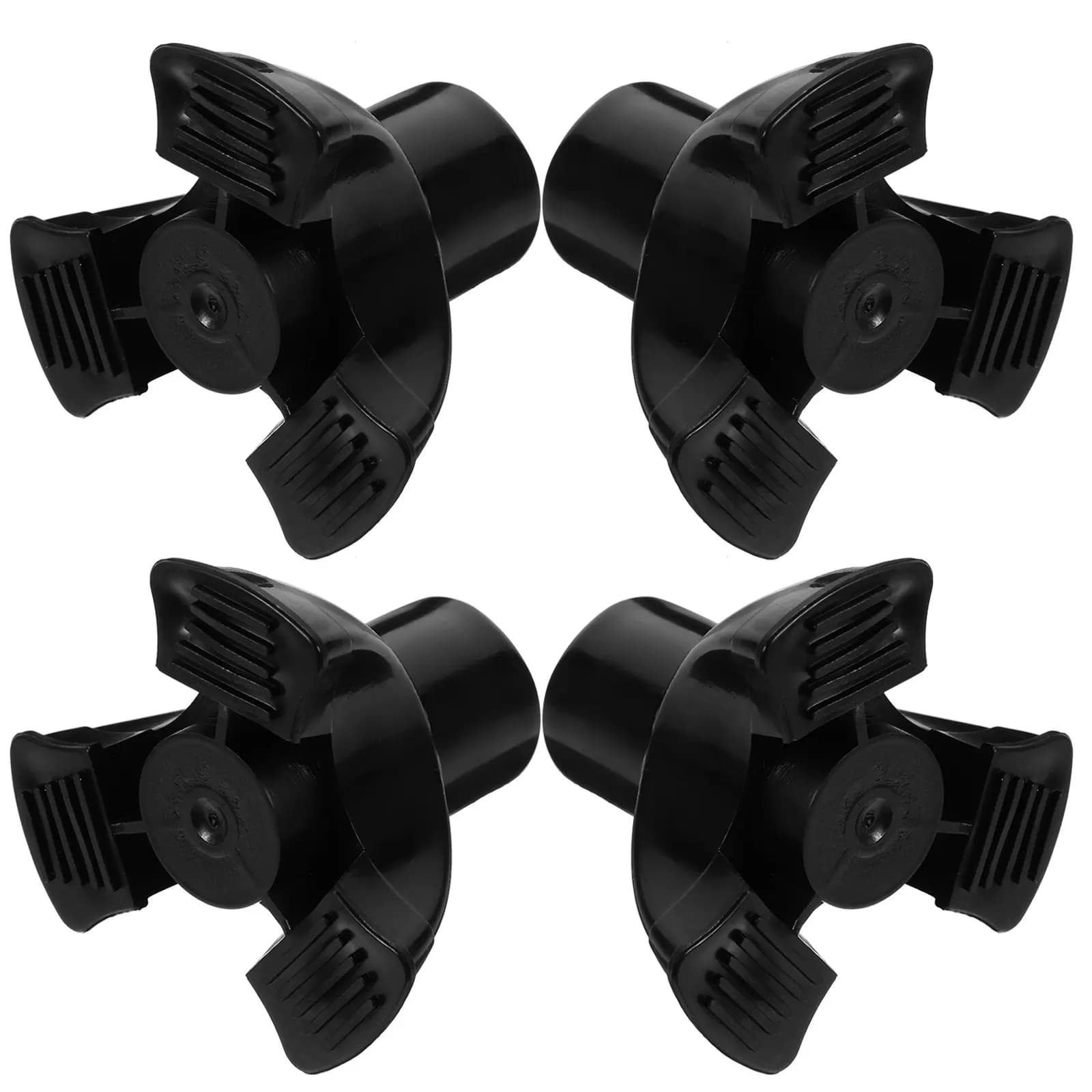 4Pcs Trekking Pole Tips Cane Foot Protector Non-Skid Walking Stick Ends Replacement Rubber Crutch Tips for Mud Snow Stability