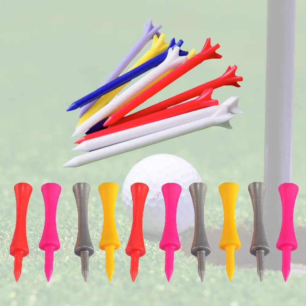 20 Pezzi Tee da Golf in Plastica Premium, Ausili per l'Allenamento per Pratica Indoor e Outdoor, Controllo dell'Altezza, Posizionamento Costante della Palla, Compatti