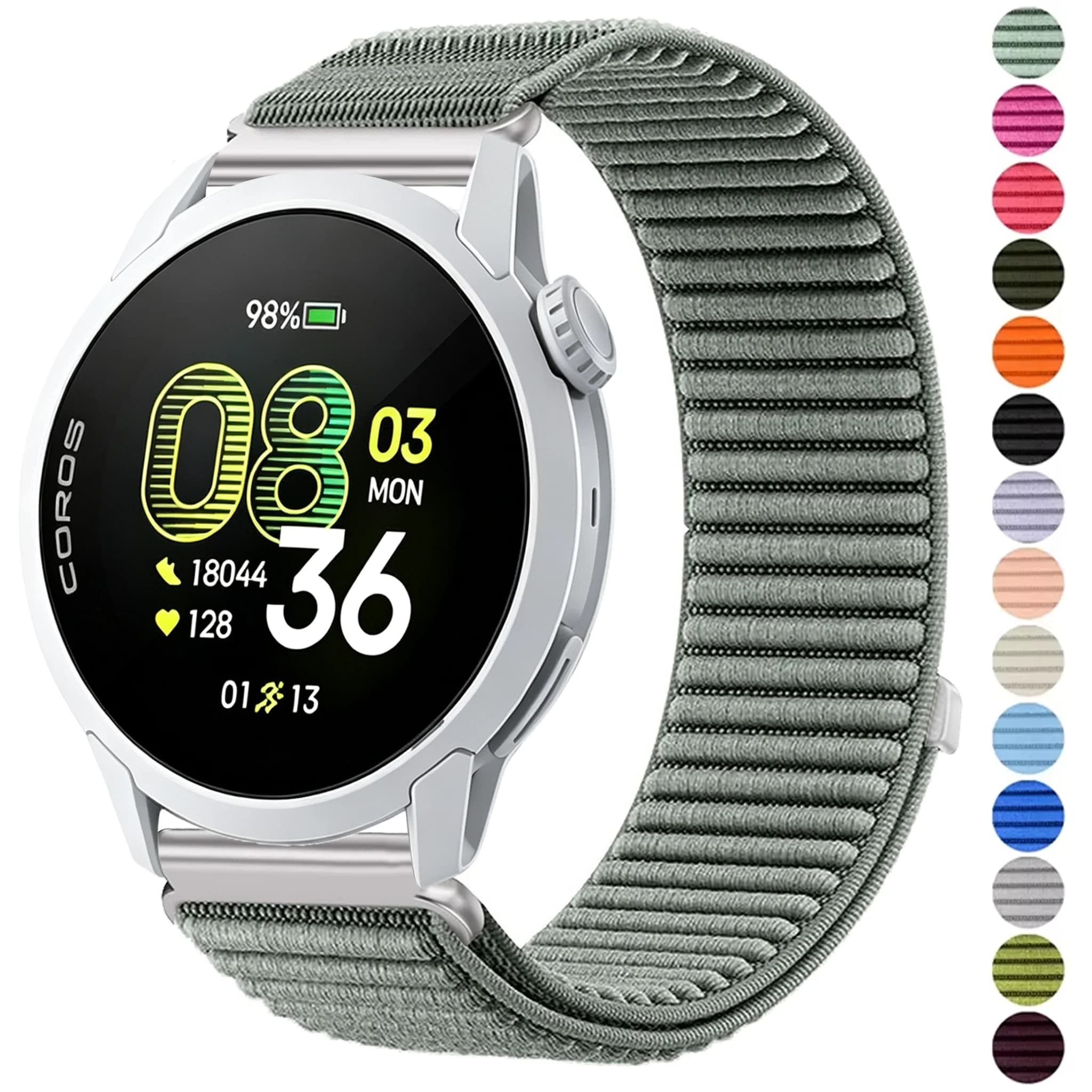 20mm 22mm Nylon Loop Strap For COROS PACE 4 3 2 Pro/APEX 4 42mm/APEX Pro Sport Wristband For COROS APEX 2 Pro 42mm 46mm Bracelet