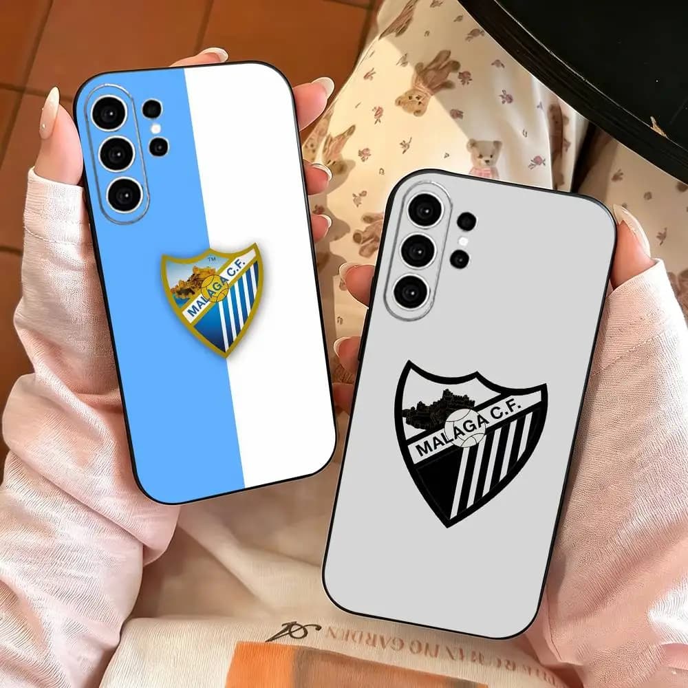 Football Cool M-Malaga CF Phone Case For Samsung S25,S24,S21,S22,S23,S30,Ultra,S20,Plus,Fe,Note,10,9,5G Black Cover