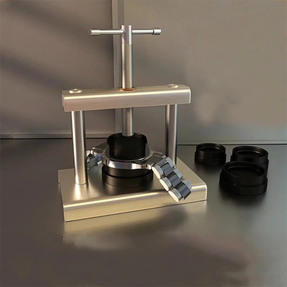 Set Professionale di Pressa per Chiusura Cassa Orologio in Metallo per Sostituzione Batteria, Kit di Manutenzione per Orologiai