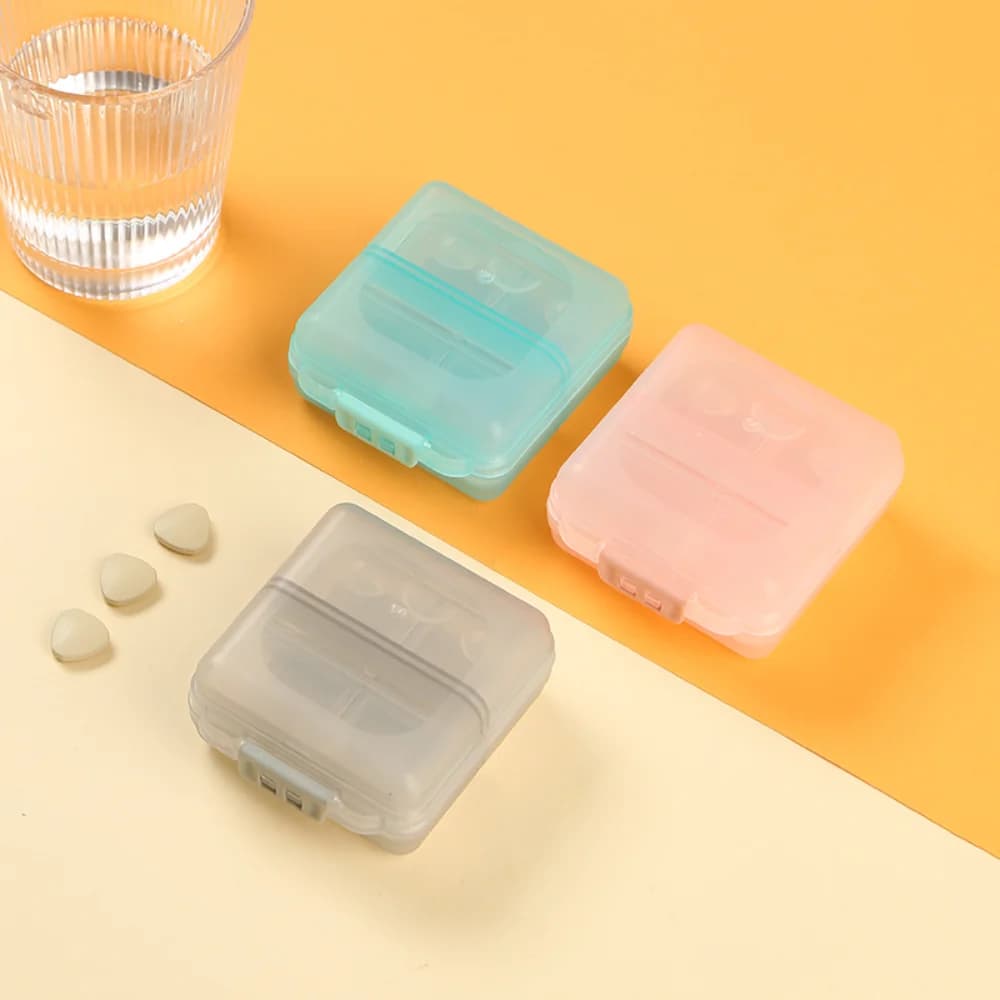 New Mini Premium Portable Laptop 6 Travel Parts, Organizing Container for Medicines, Vitamins, Fish Oils