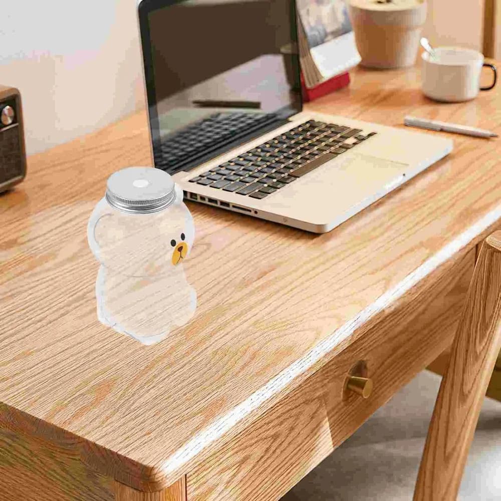 Cute Bear Water Bott Milk Tea Drinking Cup Portable Drink Bottle Kitchen Milk Tea Water Bottle Home Couple Christmas Bottle Gift