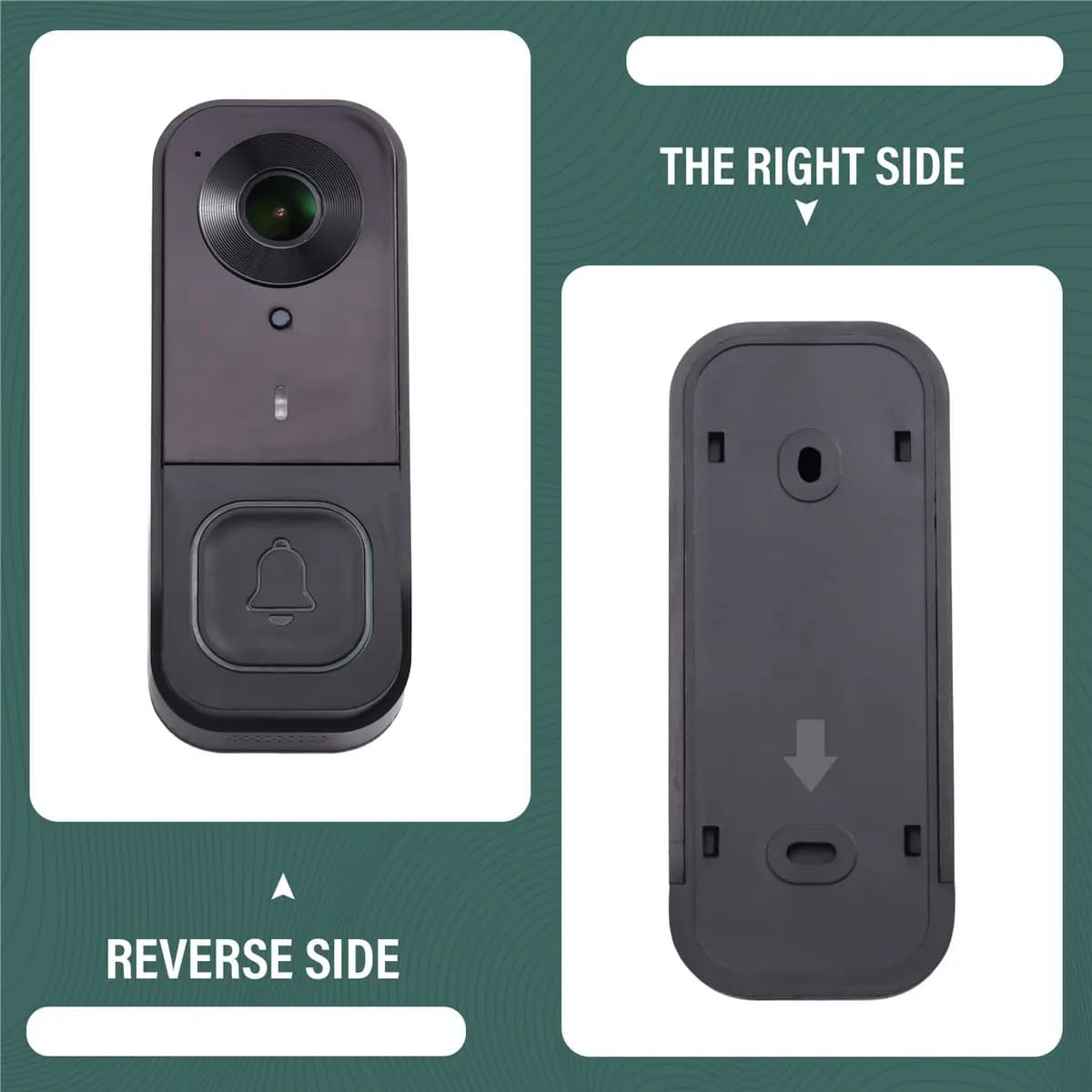 Campanello Video Wireless OKgood con Schermo IPS HD, Basso Consumo Energetico, Interfono Vocale Wireless, Visione Notturna a Colori HD