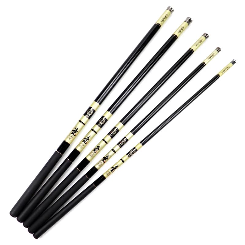 Canna da pesca telescopica in carbonio, attrezzatura da pesca regolabile, attrezzatura da pesca leggera per acqua dolce e salata