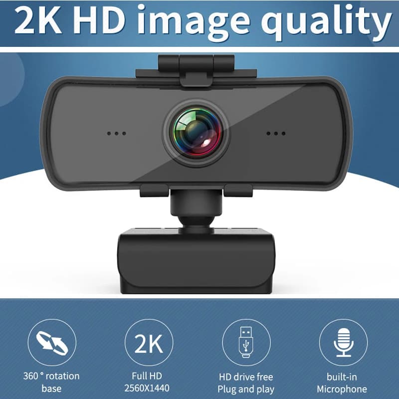 USB HD 2K Webcam autofocus Built-in Microphone 2040 * 1080 30fps Web Cam Camera for Desktop Laptop PC Game