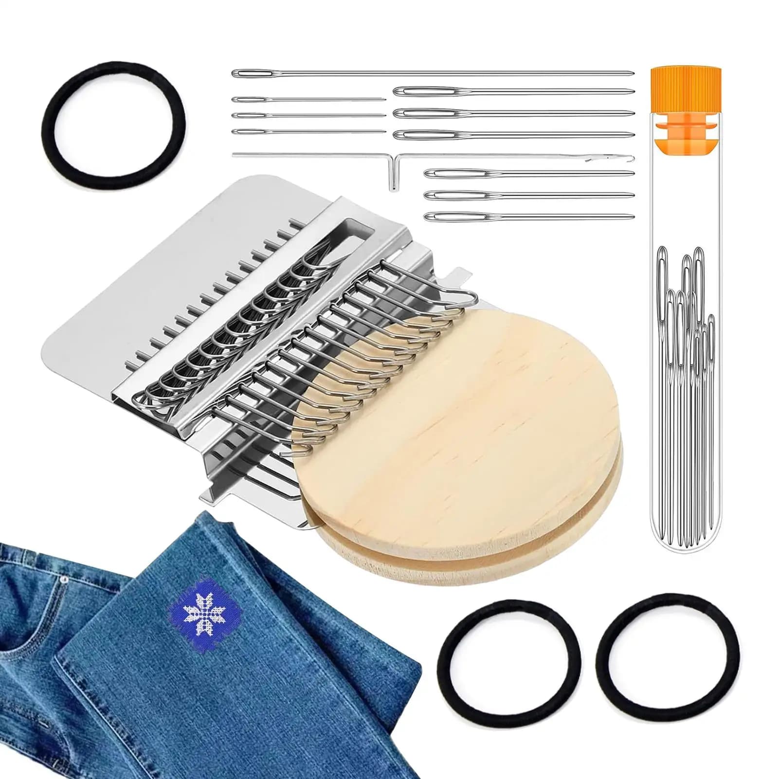Ramming tool Small knitting accessories with needles Repair patches Ramming tools for clothes Jeans Pants Handicrafted art Travel home