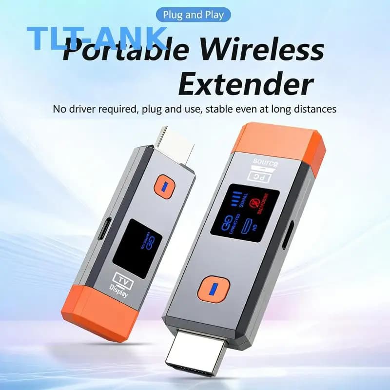 Trasmettitore e Ricevitore Video Wireless 1080P 50M USB-C, Adattatore Dongle WiFi Plug & Play per TV, PC, Laptop