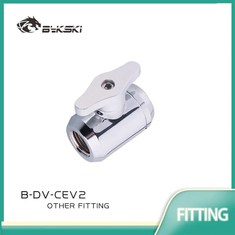 Bykski Hand-Tighten Water Drain Stop Valve Switch G1/4'' Female Thread for Computer Cooling System Connector Fitting B-DV-CEV2