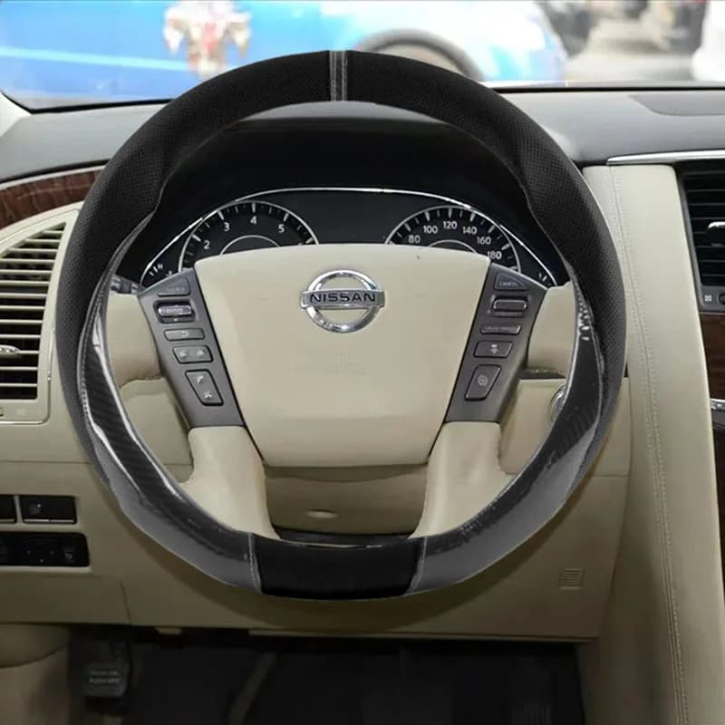Coprivolante in Pelle per Nissan Patrol 2015-2025, Accessori Auto