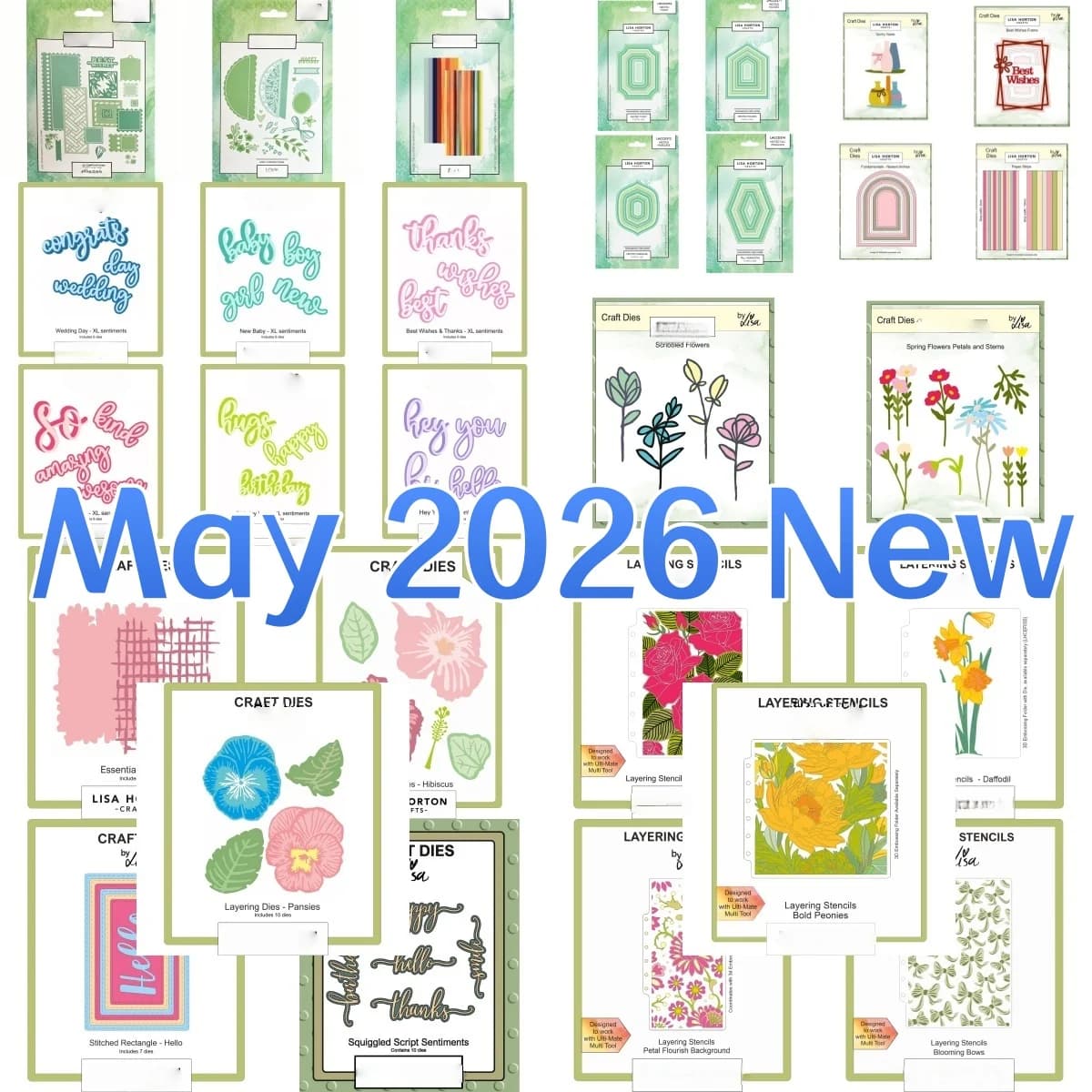May 2026 New Strips Flower Window Frame Metal Cutting Dies for DIY Scrapbook Diary Decoration Embossing Cut Template Album