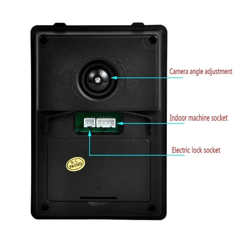 Citofono con monitor da interno per la sicurezza domestica privata della villa, videocitofono da 7", sicurezza domestica