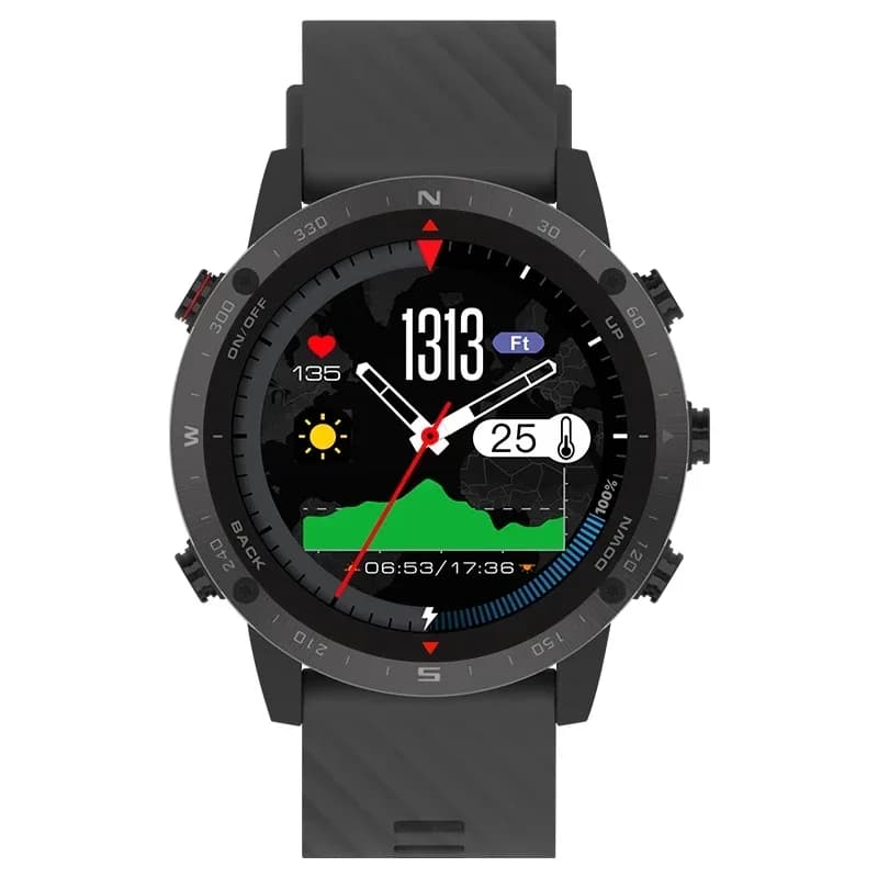 Orologio Sportivo Digitale GPS Impermeabile con Altimetro e Bussola per Triathlon, Corsa, Campeggio e Fitness