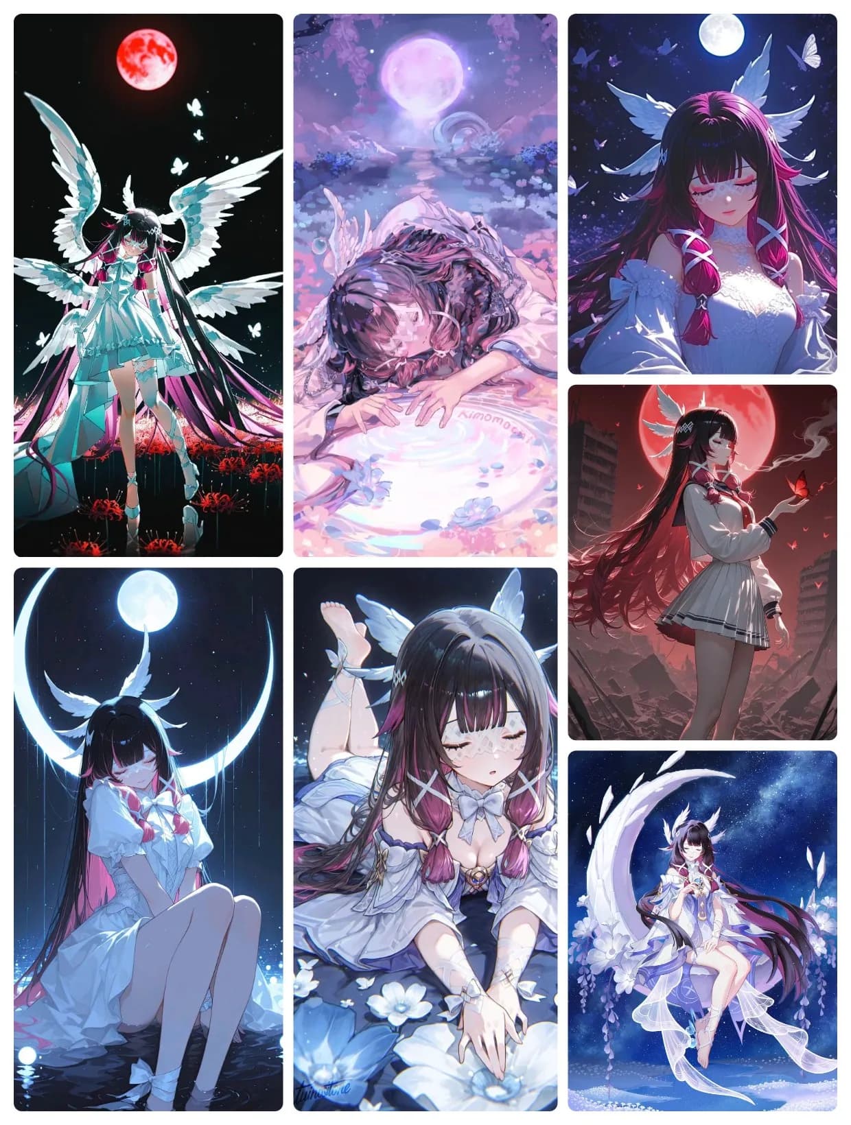 Kit Pittura Diamante Fai da Te Genshin Impact Personaggio Columbina Decorazione Murale per Casa Soggiorno Miglior Regalo Senza Cornice