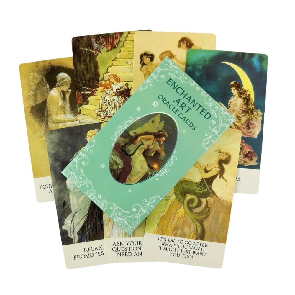 Mazzo di divinazione di carte Oracle di arte incantata Edizione di visione inglese Gioco da tavolo dei tarocchi per la festa