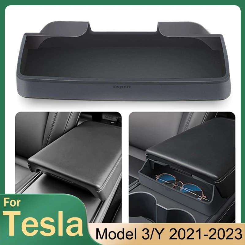 Tasca per occhiali con scatola di immagazzinaggio del bracciolo di controllo centrale per accessori Tesla Model 3/Y 2022 cofanetto in vetro per Auto ricambi Auto