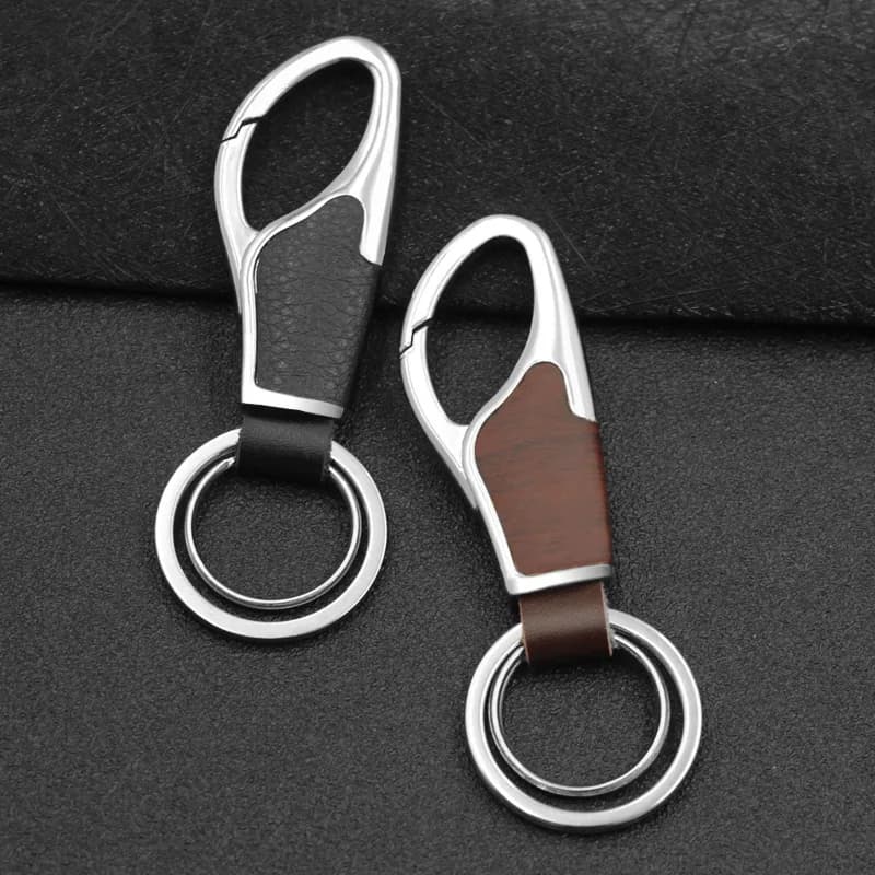 Portachiavi da uomo in pelle di lusso con chiusura nera Portachiavi creativo fai da te Portachiavi per auto per regalo di gioielli da uomo