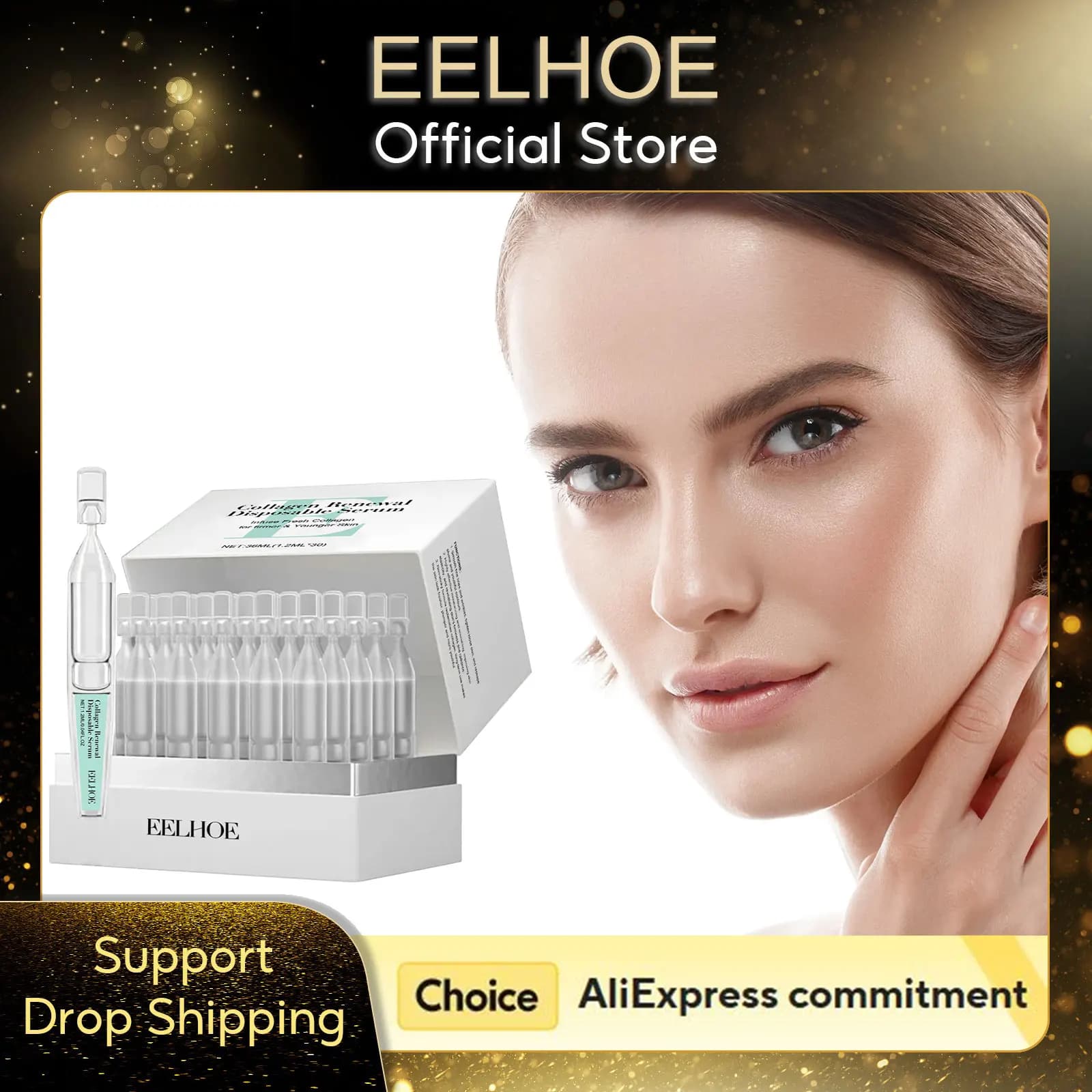 EELHOE Hyaluronic Acid Fiala Serum Hydrating Skin Hydration Anti-oxidant Vitamin C Serum Viso Fiala 30 pcs