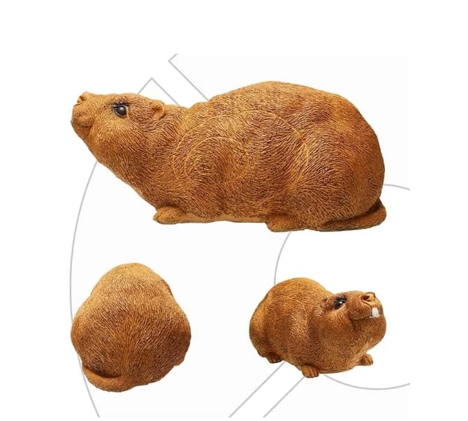 Marmotta per bersaglio per tiro con l'arco 3D in schiuma PU, bersaglio per tiro con animali con paletti da giardino per pratica di mira con arco da caccia in cortile