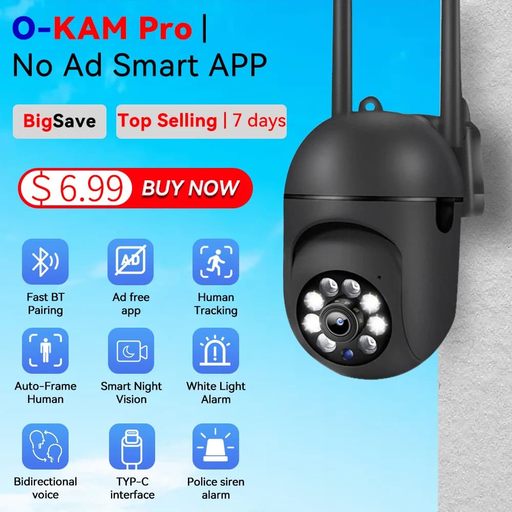 1/2/4 pz. Telecamera di Sicurezza WiFi da Interno 5MP, Telecamera Wireless per Casa con Visione Notturna, Baby Monitor, Audio Bidirezionale, Rilevamento Movimento