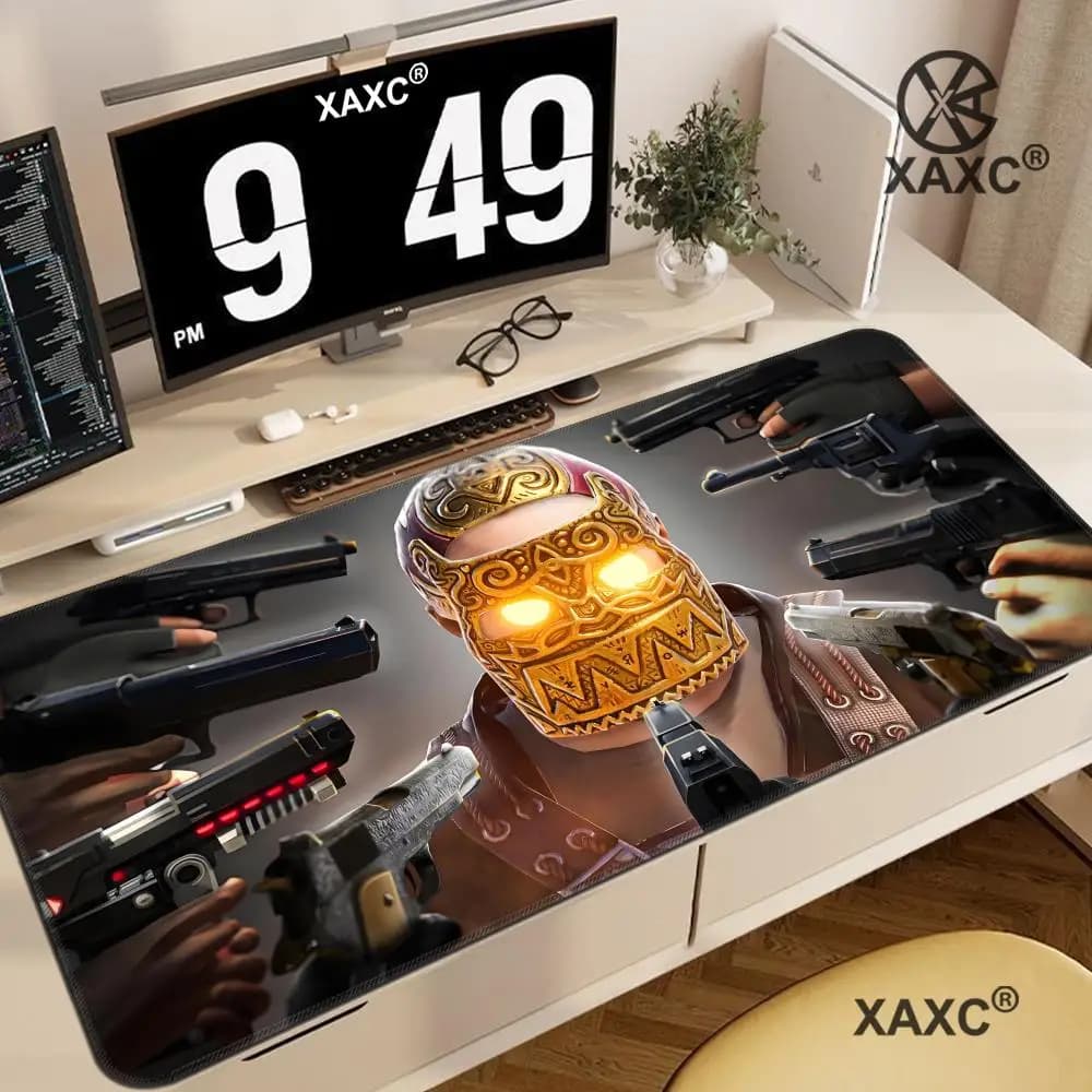 Tappetino per mouse Game Rust, tappetino per mouse per computer, tappetino per mouse per PC gamer, tappetino per mouse per laptop XXL 900x400mm, tappetino in gomma per tastiera HYBXXC