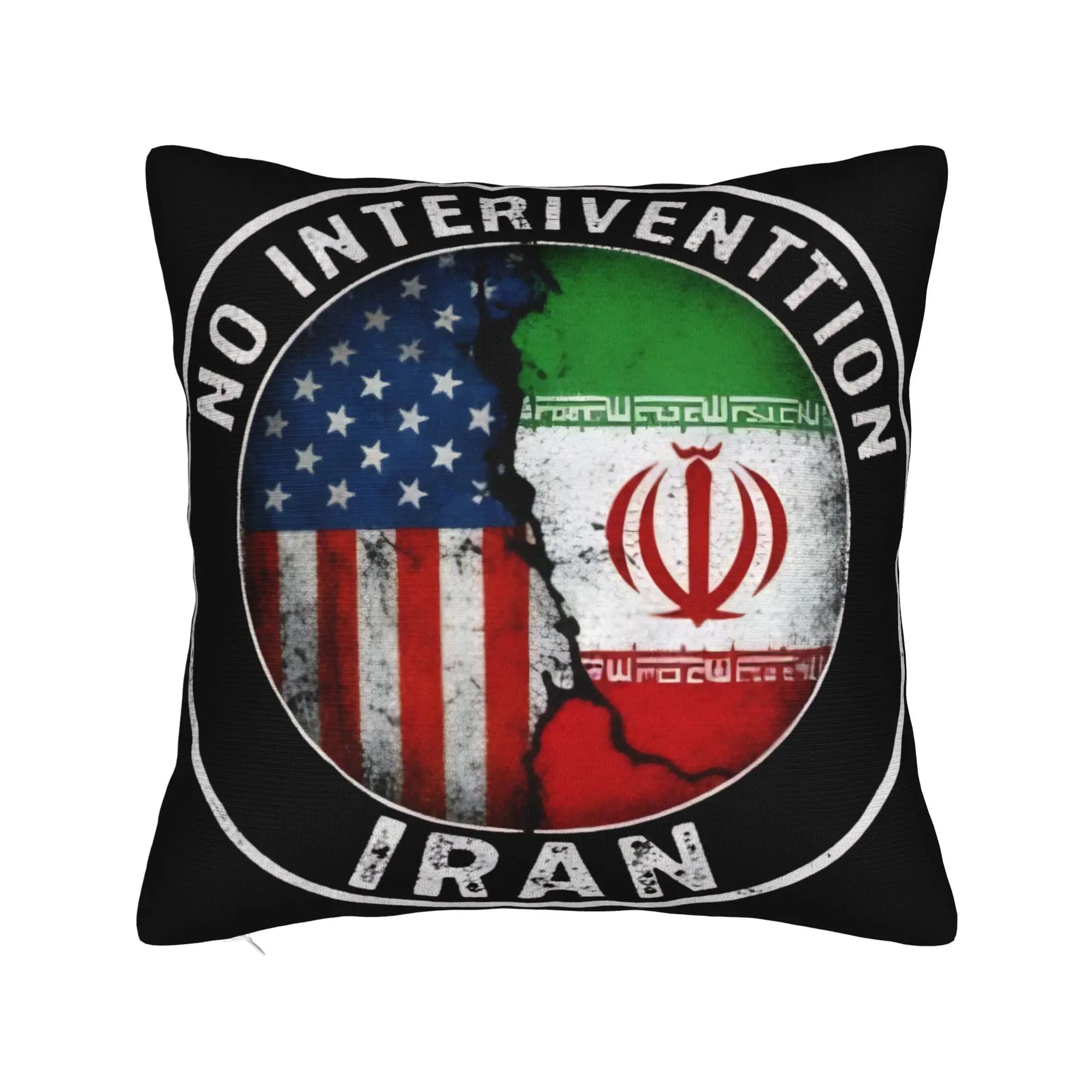 Federe per cuscini con bandiera dell'America e dell'Iran, federa per cuscino Kawaii per divano, camera da letto, fodera morbida per cuscino
